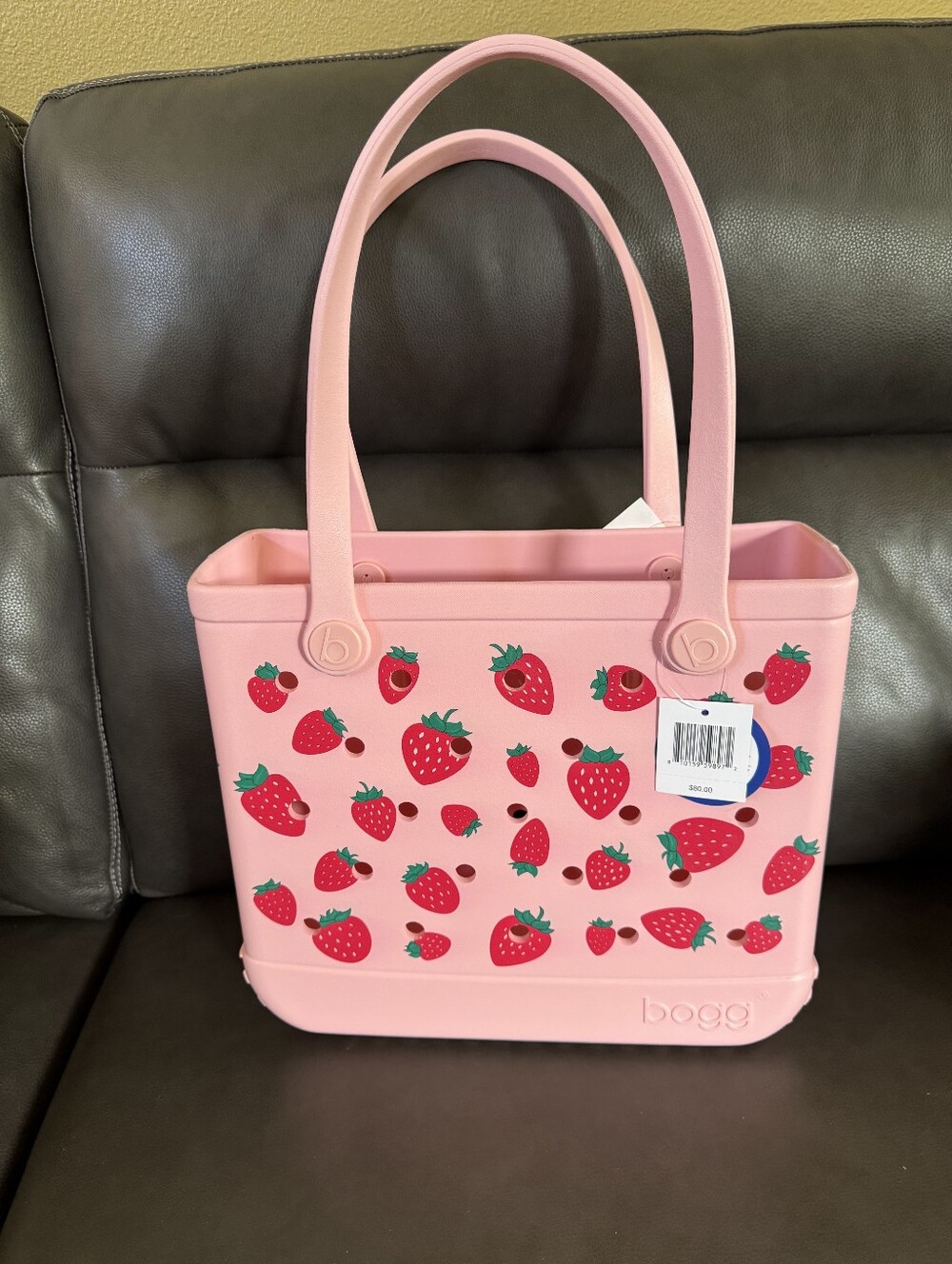 Bogg Bag NWT Strawberry Shortcake red and Pink Tote- Medium Bogg Bag 15"